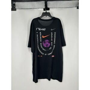 Nike Worldwide Basketball Graphic Tee Short Sleeve FV8412-010 Dri Fit Mens 2XL